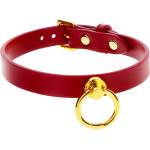 Taboom Bondage in Luxury O-Ring Collar Red