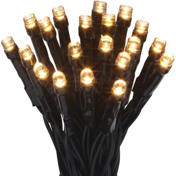 VLC LED svetelná reťaz 40 x LED teplá biela IP44 čierna 3,22 m