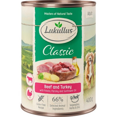Lukullus Adult hovädzie a morčacie 24 x 400 g