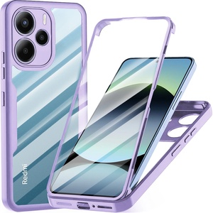 Techsuit Калъф за телефон Xiaomi Redmi Note 14 4G - Techsuit ColorVerse 360 Series + протектор за екран - лилав