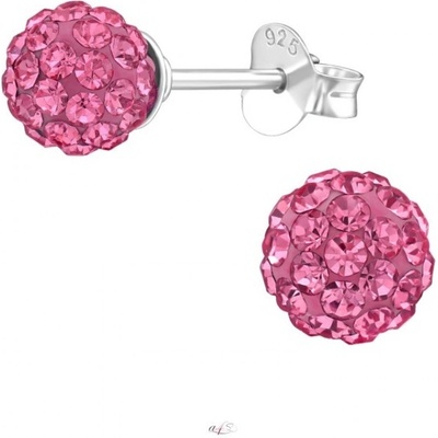 Prosperk náušnice stříbrné s kuličkou Rose S0455