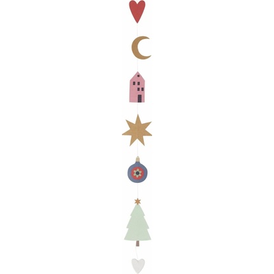 räder Vánoční papírová girlanda Ornaments 79 cm, multi barva, papír