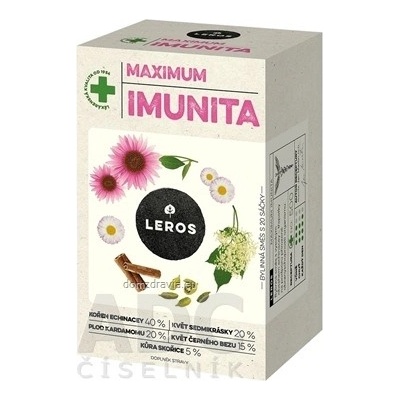 Leros Maximum imunita bylinný čaj na podporu imunitného systému 10 x 1,2 g