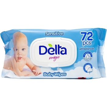 Delta Бебешки мокри кърпички Delta Magic - 72 броя, сини (3800502666042)
