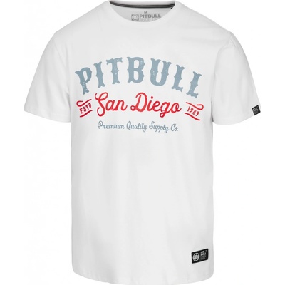 PitBull West Coast pánské triko STRENGHT RESPECT bílé