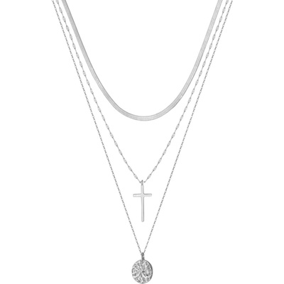 Majya Stříbrný řetízek s přívěskem 11140