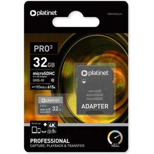 Platinet Pro microSDHC 32GB C10/U3 44003