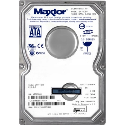 Maxtor 160GB SATA II 3,5", 6V160E0