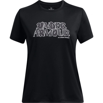 Dívčí tričko s krátkým rukávem UNDER ARMOUR-UA Tech Wordmark SS-BLK Černá
