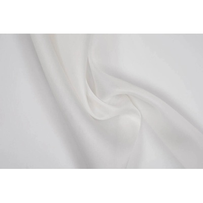 Hedvábná saténová organza, bílá ivory