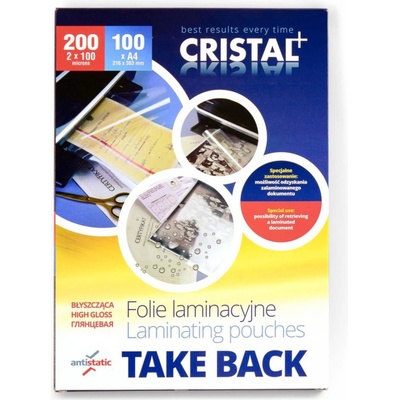 Laminovací fólie Take Back - A4, 2x 100 mikronů, lesklé, 100 ks