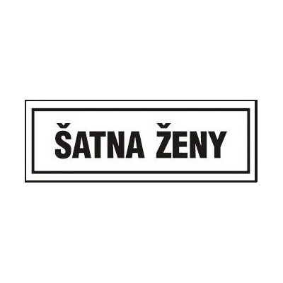 ŠATNA ŽENY 210x72mm samolepka