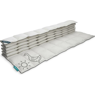 Bedton G-Dur letní přikrývka z husího peří sypkovina slonová kost lemovka bílá 60% prachové peří 40% pírka 140x220