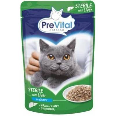PREVITAL Krmivo pre mačky v kapsičke pre kastrované mačky , PREVITAL v pečeňovej omáčke 100 g