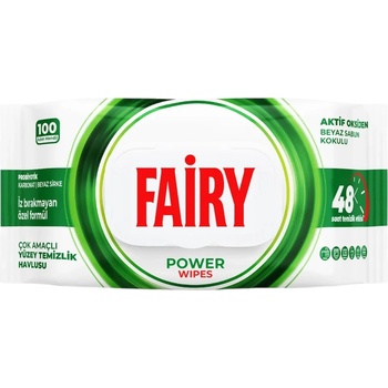 Fairy универсални почистващи мокри кърпи, 100 броя, Бял сапун