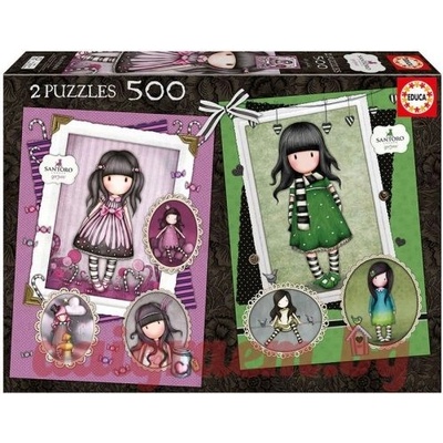 Educa Пъзел EDUCA 17687 - 2 x 500 части - Gorjuss, Захар и подправки + Шалът (EDU17687)