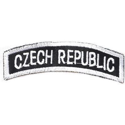 NAVYS Nášivka oblúčik CZECH REPUBLIC - ČIERNOBIELA