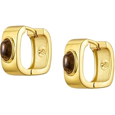 JAY náušnice s tygřím okem Jacina autorská kolekce JAY-9216-ZS51334 zlatá