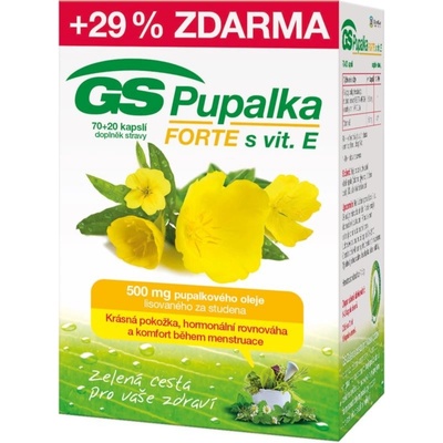 GS Pupalka Forte s vitaminem E 70+20 kapslí