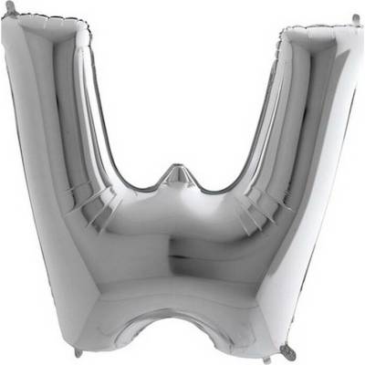 Grabo Fóliový balónek písmeno W 102 cm barevné varianty Stříbrná