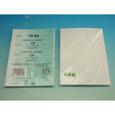 Obálka C6/10 bílá 114x162 mm 1081375 535479