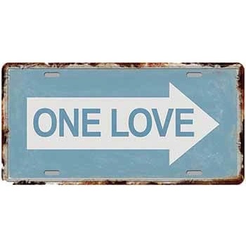 Ceduľa značka One Love
