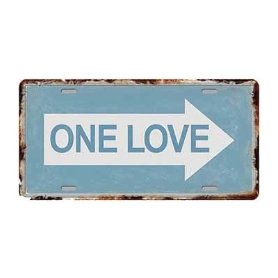 Ceduľa značka One Love
