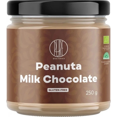 BrainMax Peanuta Arašidový krém s mliečnou čokoládou 250 g