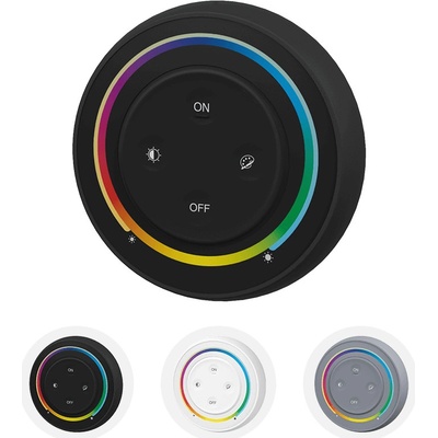 RF univerzální ovladač Mi-Light S2 pro RGB + CCT LED 2,4GHz bateriový - Černá barva