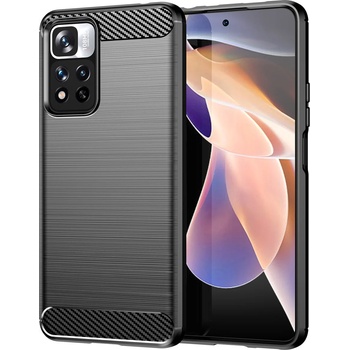 HQWear Кейс Carbon Case Flexible за Xiaomi Redmi Note 11 Pro+ 5G/ 11 Pro 5G/ Mi11i HyperCharge/Poco X4 NFC, Черен (KXG0023230)