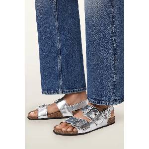 AllSaints сандали дамски от кожа Staffa Sandal (W044FE.SLV)