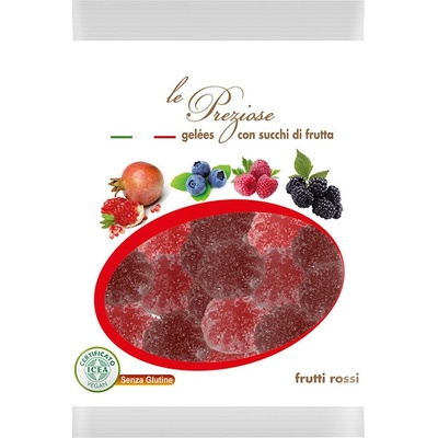 SILA GUM Le Preziose želatinové bonbóny s ovocnou šťávou z malin a ostružin 100 g