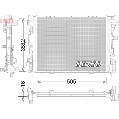 Chladič, chlazení motoru DENSO DRM23035