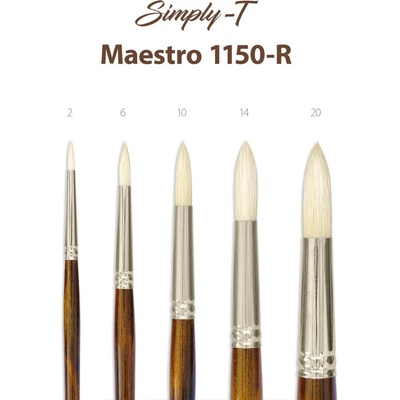 Štetec Simply-T Maestro 1150R - okrúhly, dlhá rukoväť Veľkosť štetca: 6