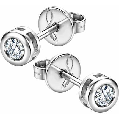 Zlaton Náušnice bílé zlato pecky 0.40cm 1.050g s diamanty 0.15ct N19062603444