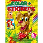 Boek Specials Nederland bv КНИЖКА ЗА ОЦВЕТЯВАНЕ color + stickers 16 СТР. 4 ВИДА