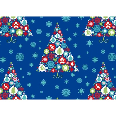 Vánoční balící papír SusyCard 1,5m x 70cm, kouzlo Vánoc metalický