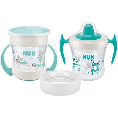 Nuk Mini Cups Set Mint/Turquoise hrnček 3v1 Neutral 160 ml