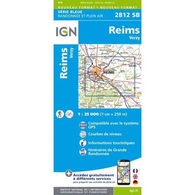 IGN vydavatelství mapa Reims / Verzy 1:25 t.