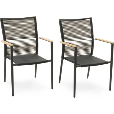 di volio sada 2ks zahradních židlí Asti černé