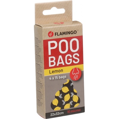 Flamingo Basic Scent Sáčky s citrónovou vůní na exkrementy 4 x 15 kg