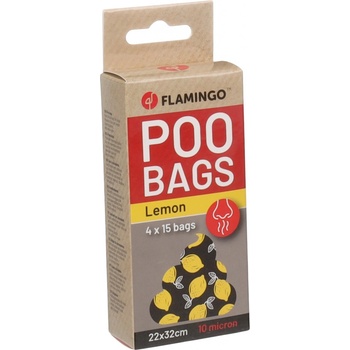 Flamingo Basic Scent Sáčky s citrónovou vůní na exkrementy 4 x 15 kg