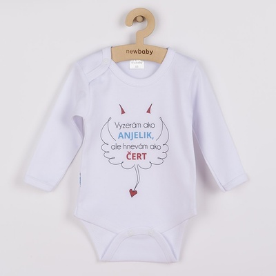 Body s potlačou New Baby Vyzerám ako ANJELIK ale hnevám ako ČERT
