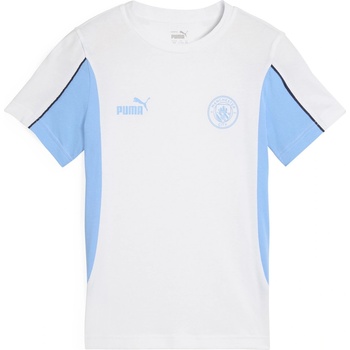 Image 1 of PUMA Мъжка футболна фланелка Puma Manchester City Football Archive T-Shirt Mens - White/Blue