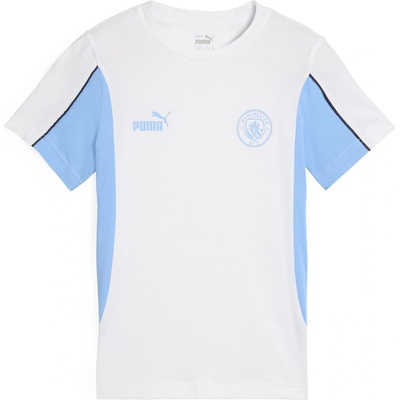 PUMA Мъжка футболна фланелка Puma Manchester City Football Archive T-Shirt Mens - White/Blue