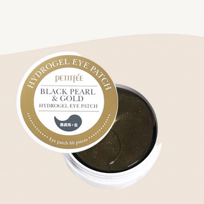 Petitfée Black Pearl & Gold Hydrogel Eye Patch oční polštářky s černou perlou a zlatem 60 ks