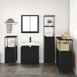 vidaXL Комплект мебели за баня 5 бр. Черния дъб 36 x 35 x 165 см (3328384)