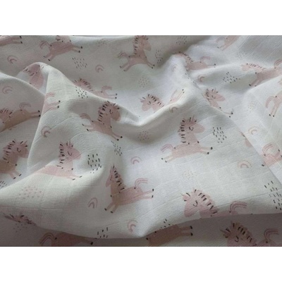 PREM Bavlnená tetra osuška Jednorožec ružová 90/100 cm