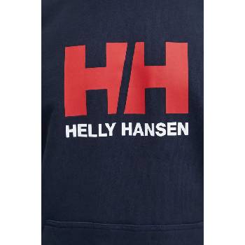 Helly Hansen Памучен суичър Helly Hansen HH LOGO в тъмносиньо с качулка с принт 30394 (30394)