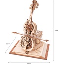 RoboTime dřevěné mechanické puzzle Kouzelné violoncello (elektrický pohon)